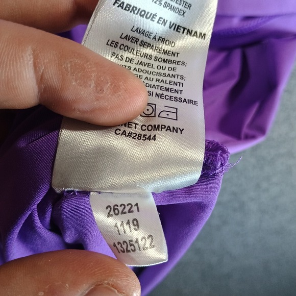 FootJoy Golf Shirt Polo Mens Medium Purple Performance Logo The Ridge - Picture 6 of 11